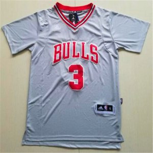 Maillot De Basket Chicago Bulls Dwyane Wade 3 Manches Courtes Ash